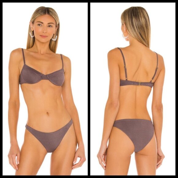 💕L*SPACE Shimmer Missy Bikini Top (Medium) + Shimmer Camacho Bikini Bottom (XL) - Picture 5 of 16